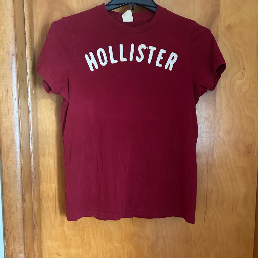 Vintage Hollister Classic Logo Tee in Deep Red